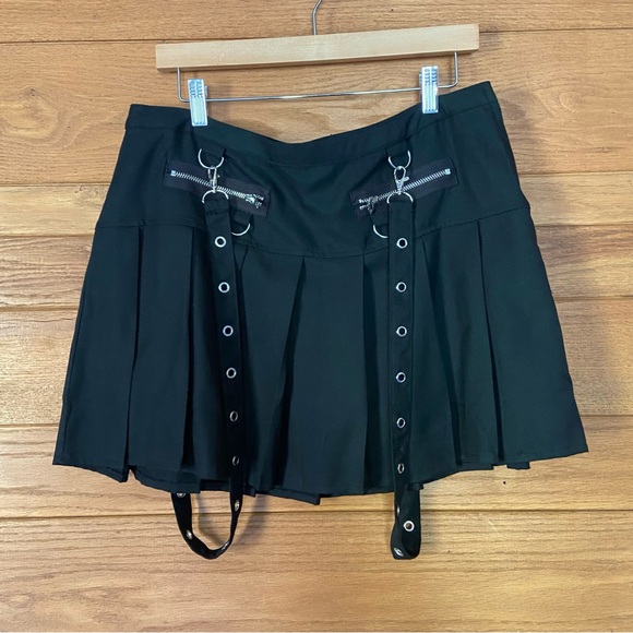Hot Topic Social Collision black goth suspender skirt - Picture 1 of 4